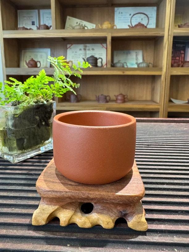 原矿底槽清半手工制作紫砂杯紫砂一厂老艺人制作