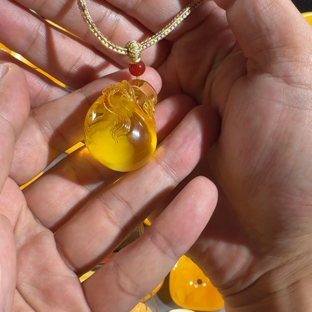 蜜蜡毛衣链未镶嵌