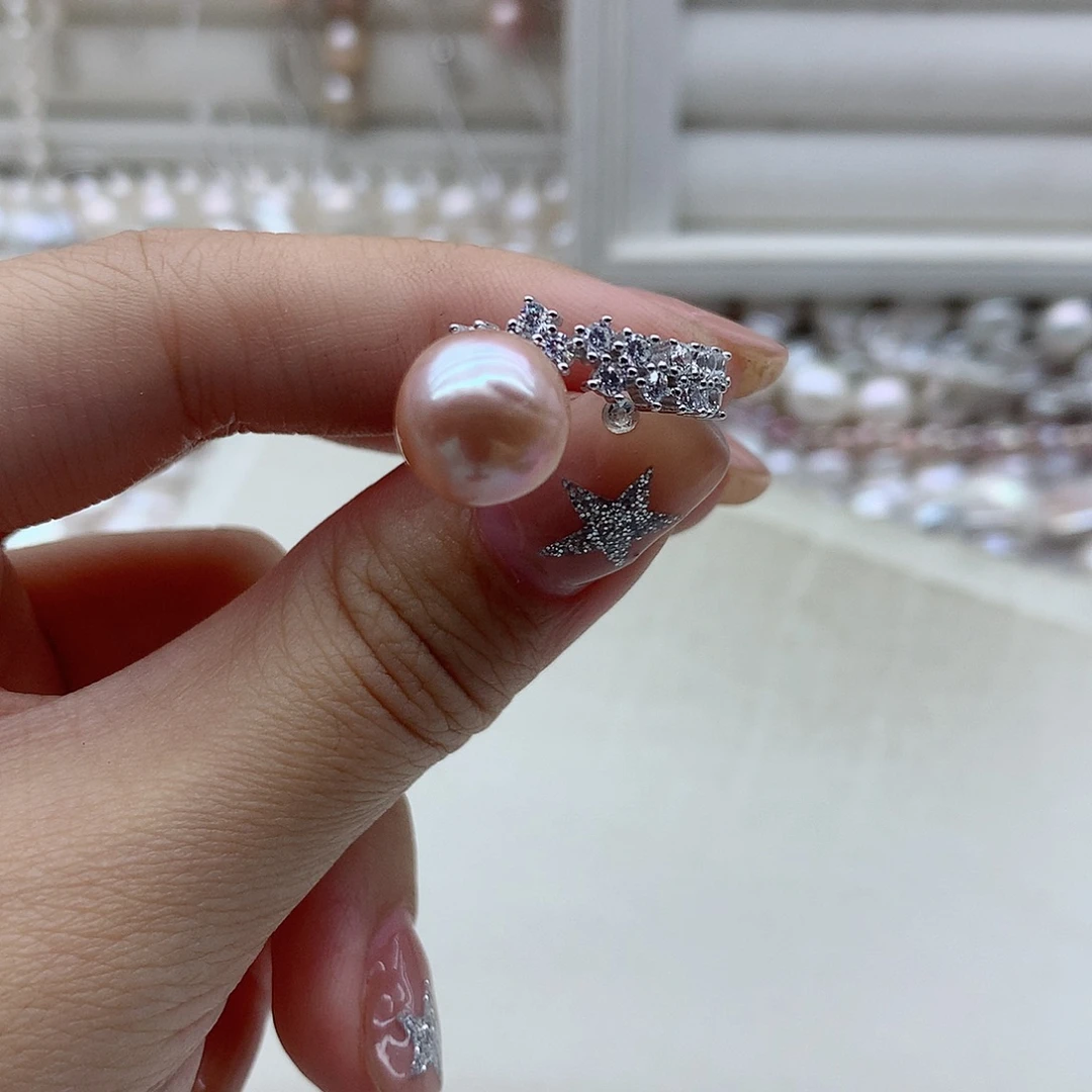 淡水珍珠戒指银S925镶嵌