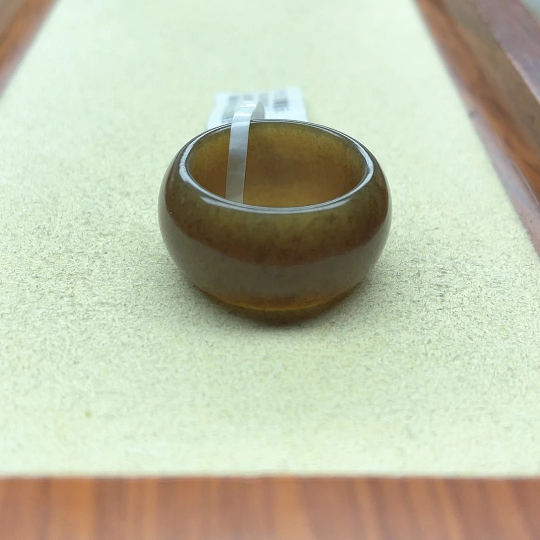 未镶嵌戒指和田玉101红糖轮胎16码