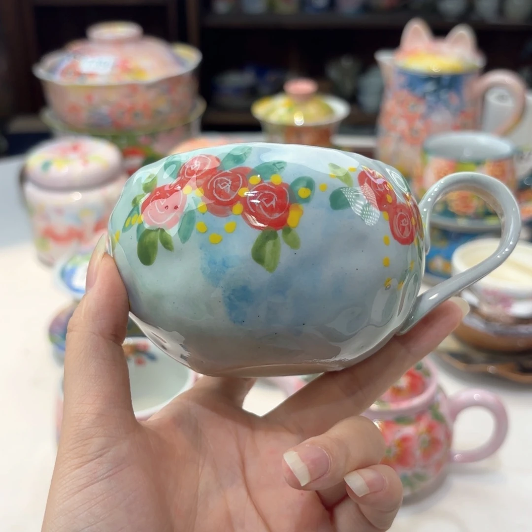 景德镇手绘高温釉下彩陶瓷茶具