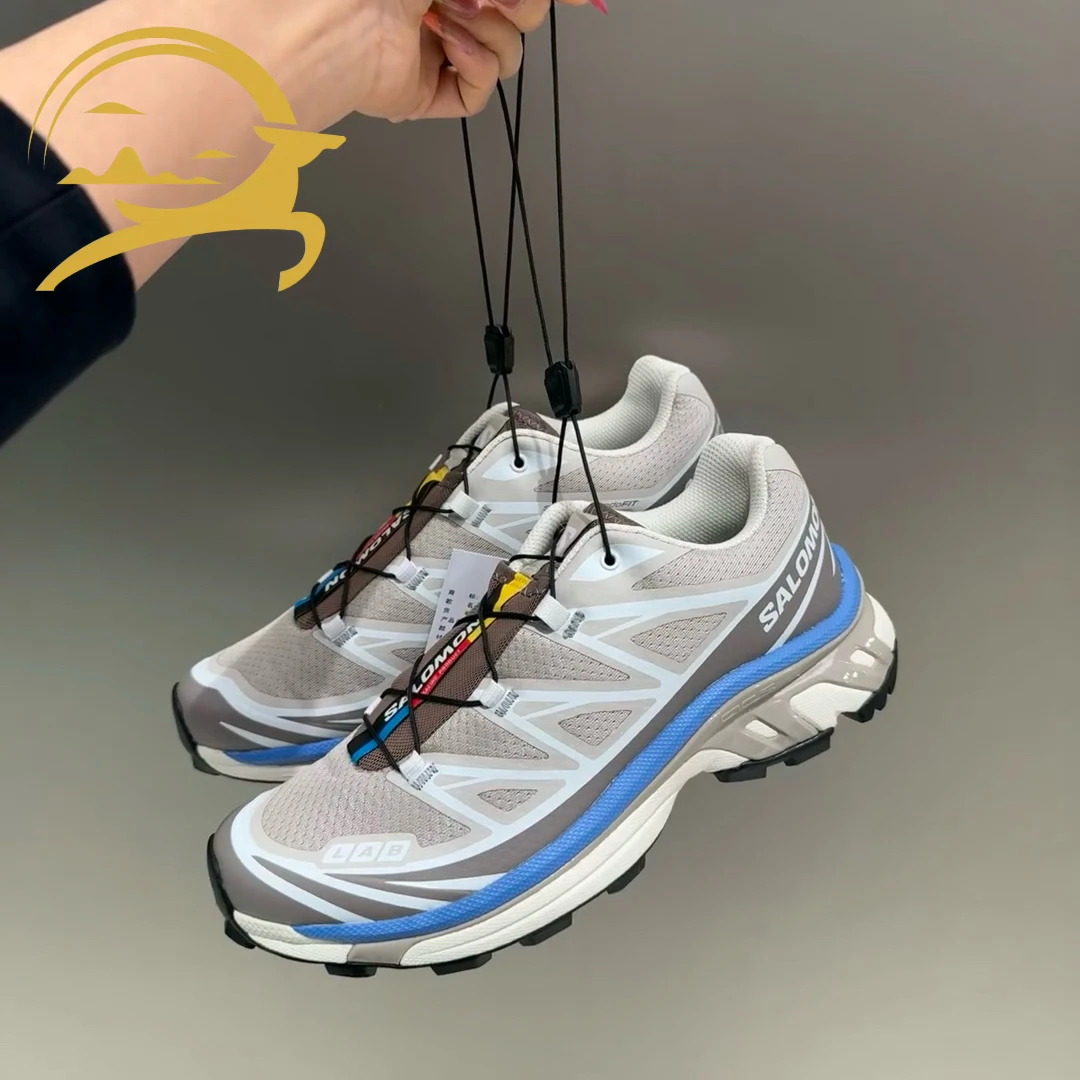 SALOMON萨洛蒙 XT-6 舒适柔软防滑耐磨 低帮跑步鞋 男女同款 灰色