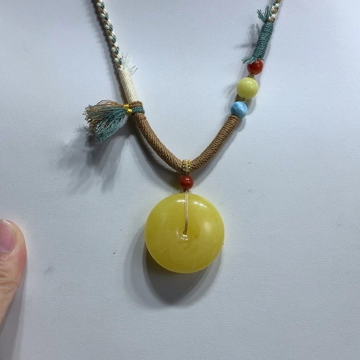 蜜蜡颈饰未镶嵌扣