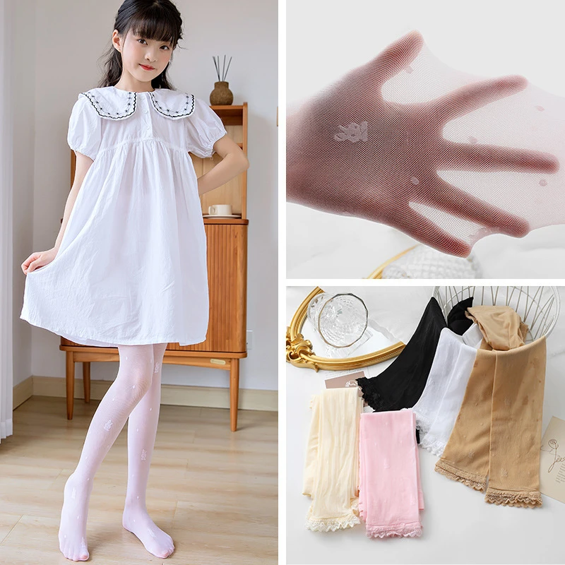 女欧美风公主夏季M薄款袜子韩版学生花边夏天中大童儿童小女孩