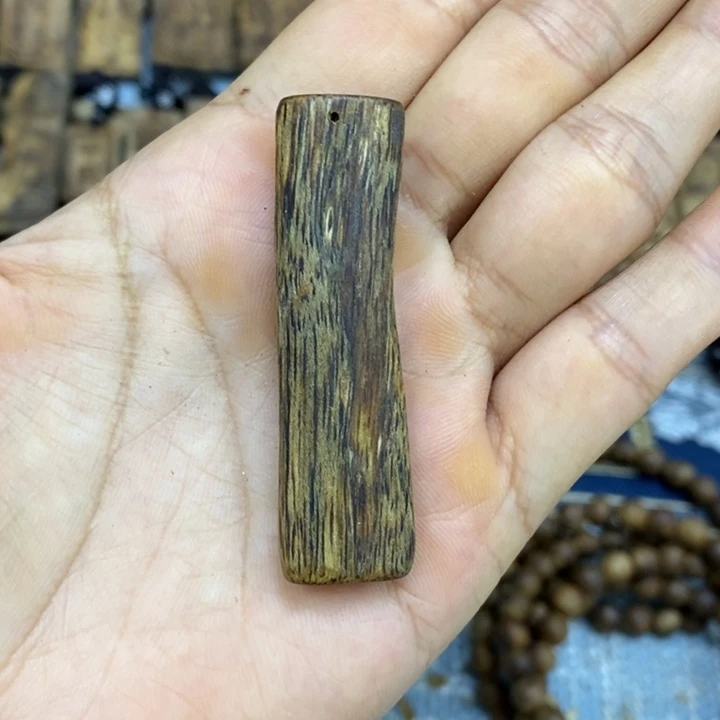 手把件沉香奇楠沉香素牌吊坠