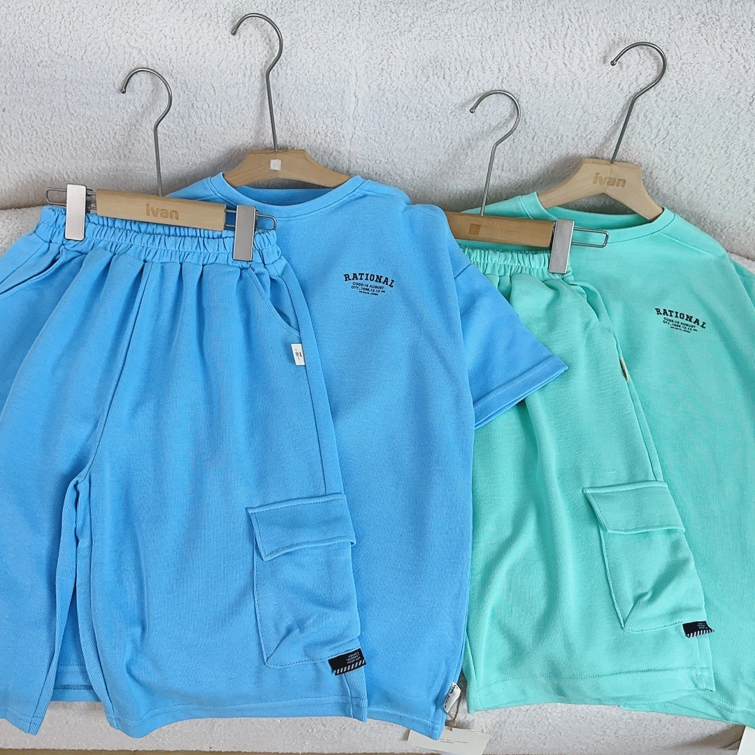 ivan家童装夏装新款男童女童中大童套装 DZ3146