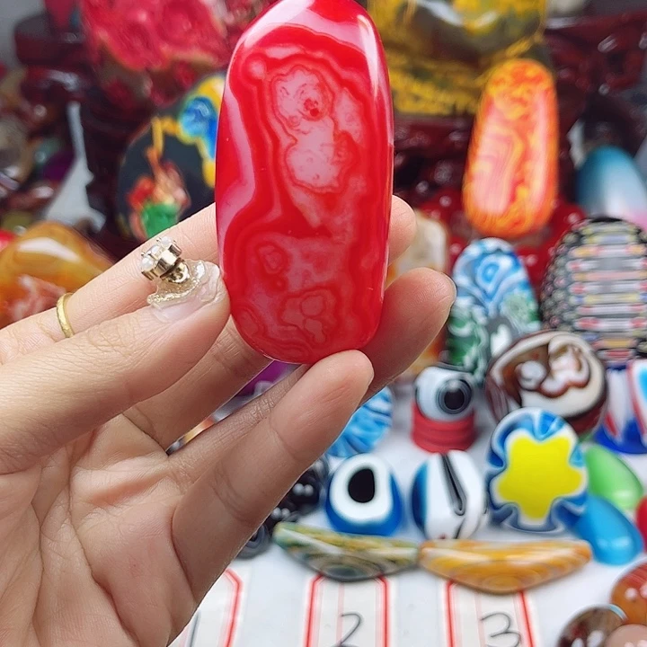玛瑙/玉髓未镶嵌耳饰