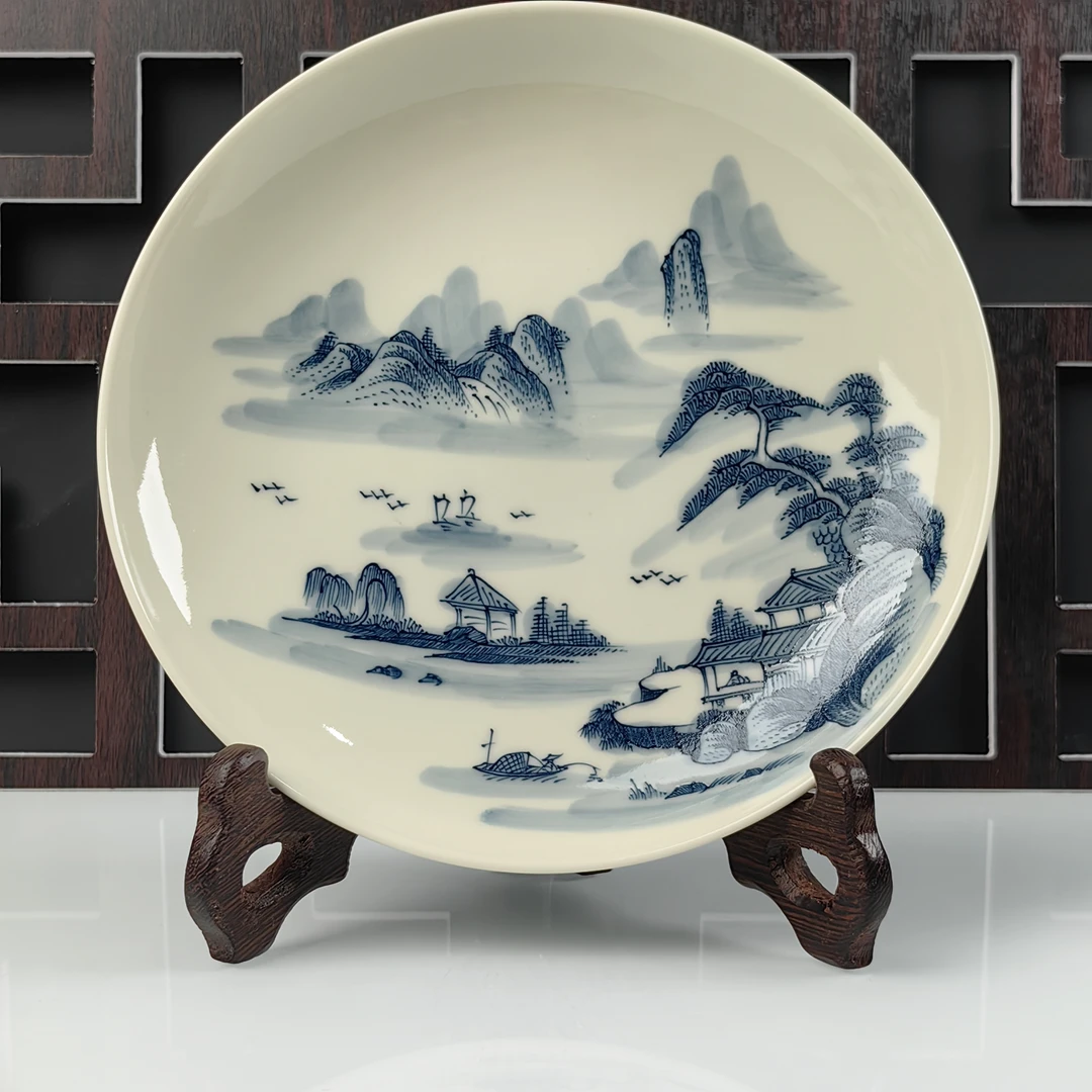 立勤堂 青花山水壶承 LQ472