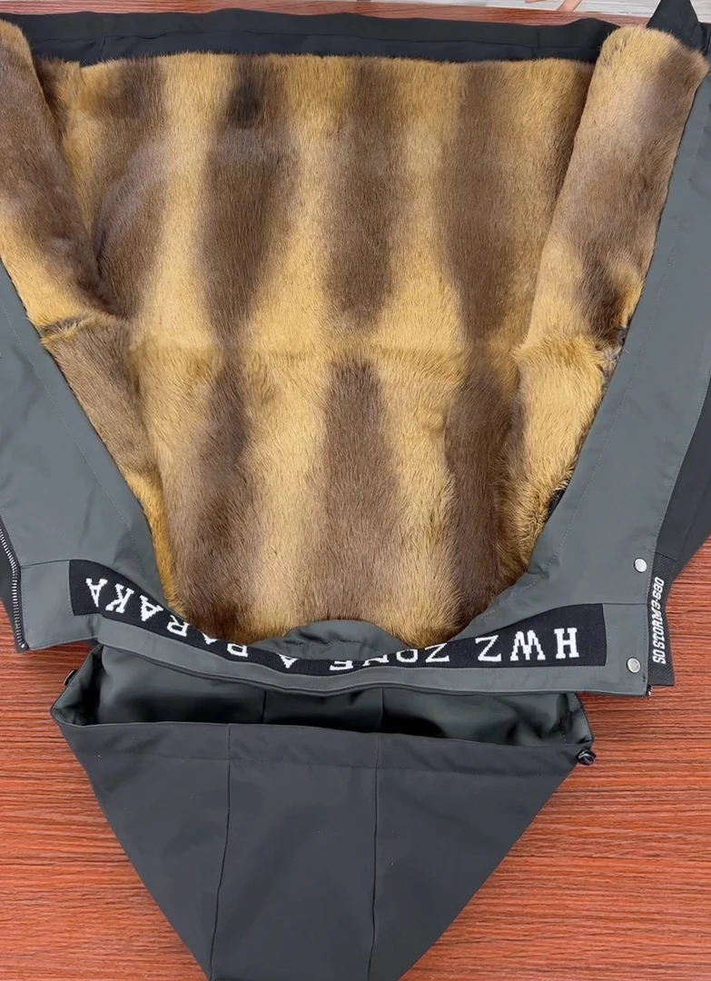 时尚休闲男款高端派克服可拆帽款