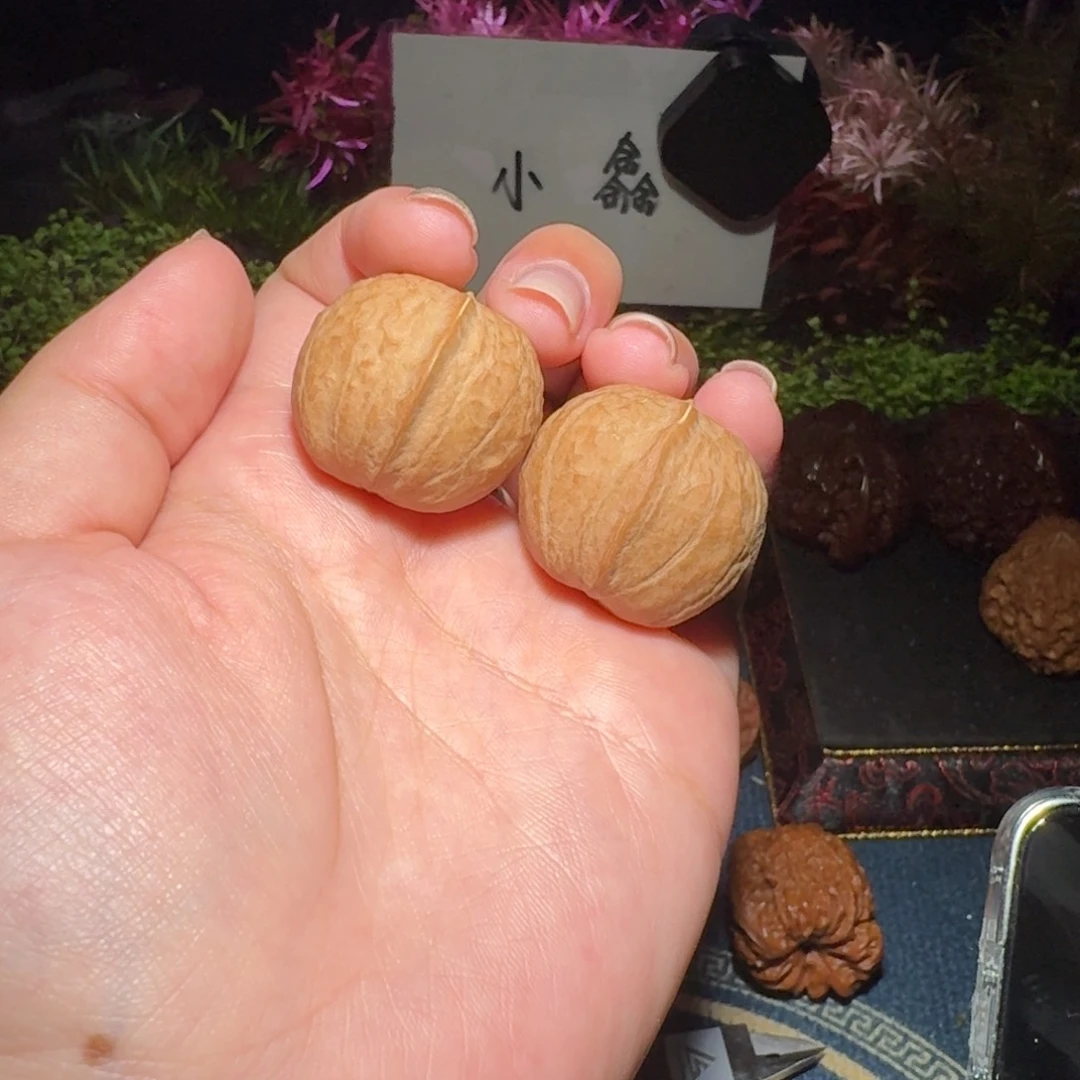 核桃把件0078号27木鱼元宝手捻文玩核桃