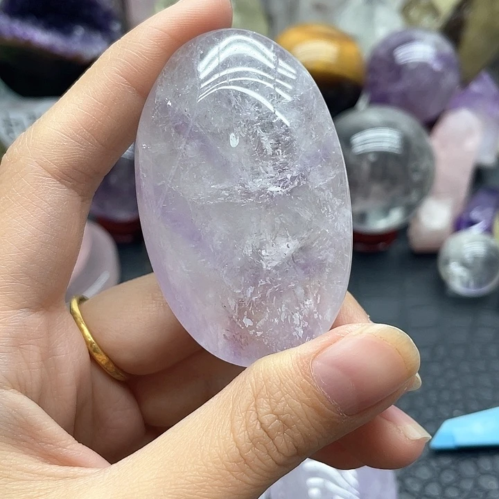 懒***⋆珠宝半成品水晶未镶嵌19紫水晶手握