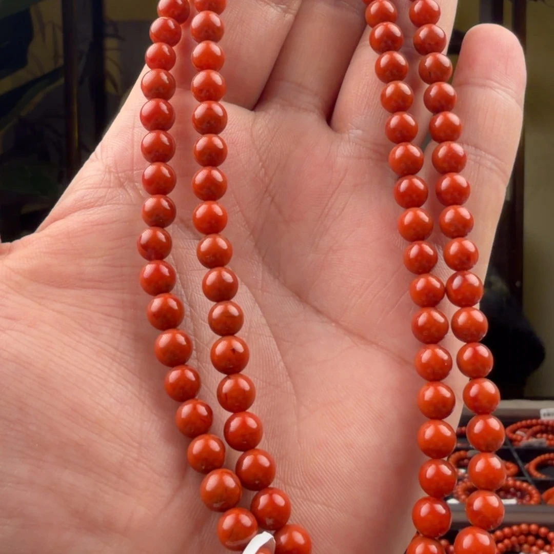 南红玛瑙未镶嵌手链6.5