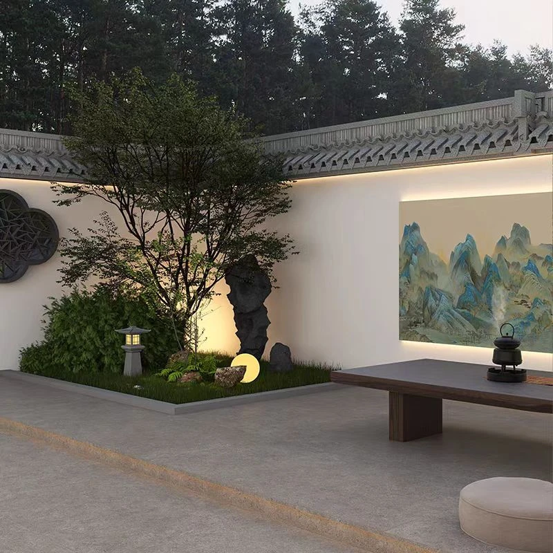 新古典客厅卫生间背景墙墙砖干里江山图花砖瓷砖600x1200浴室地砖