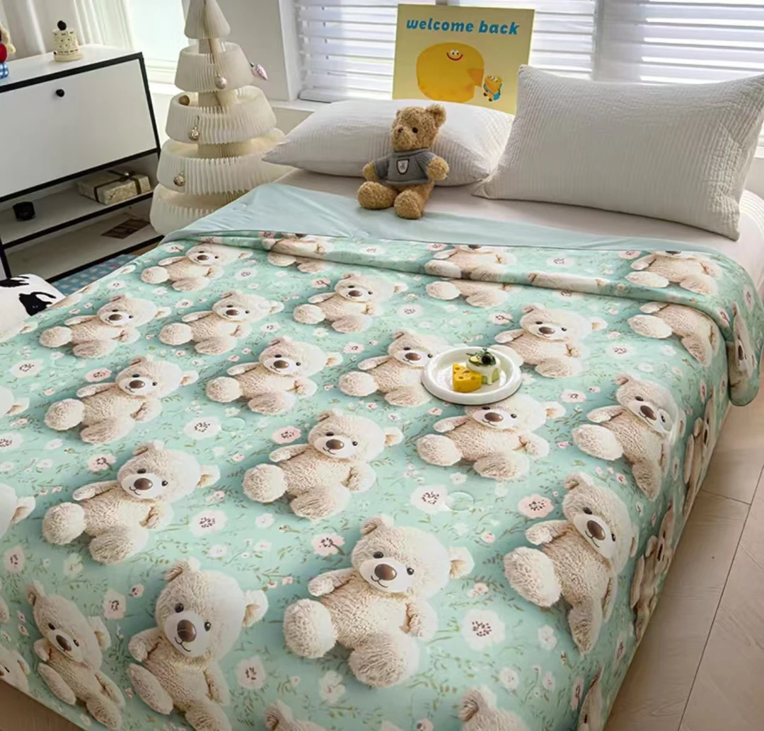 2025年新款亲肤舒适5D数码印花冰淇淋夏被夏凉被空调被200X230