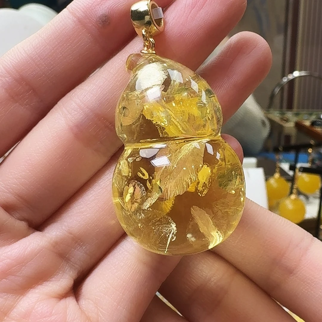 琥珀未镶嵌颈饰吊坠