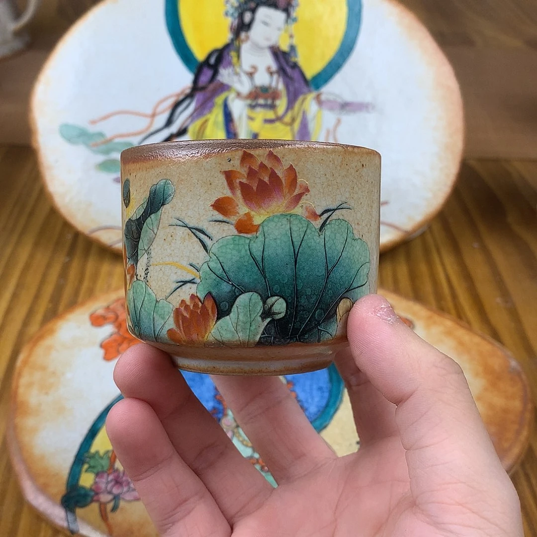 卍***霞杯景德镇陶瓷手作