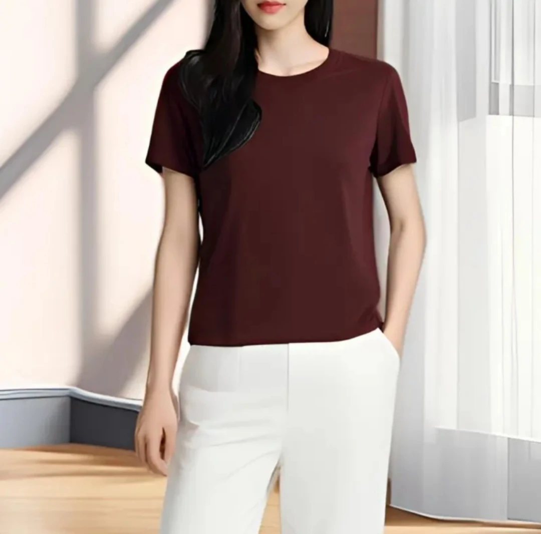 圆领短袖夏季韩版宽松打底T恤气质夏季宽松百搭港风
