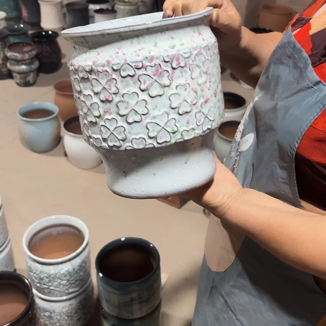 花盆紫砂口20高22