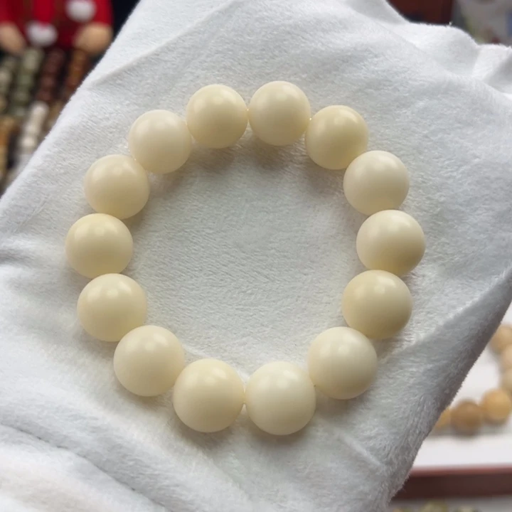 菩提根/象牙果手串卡17圆珠干磨微瑕