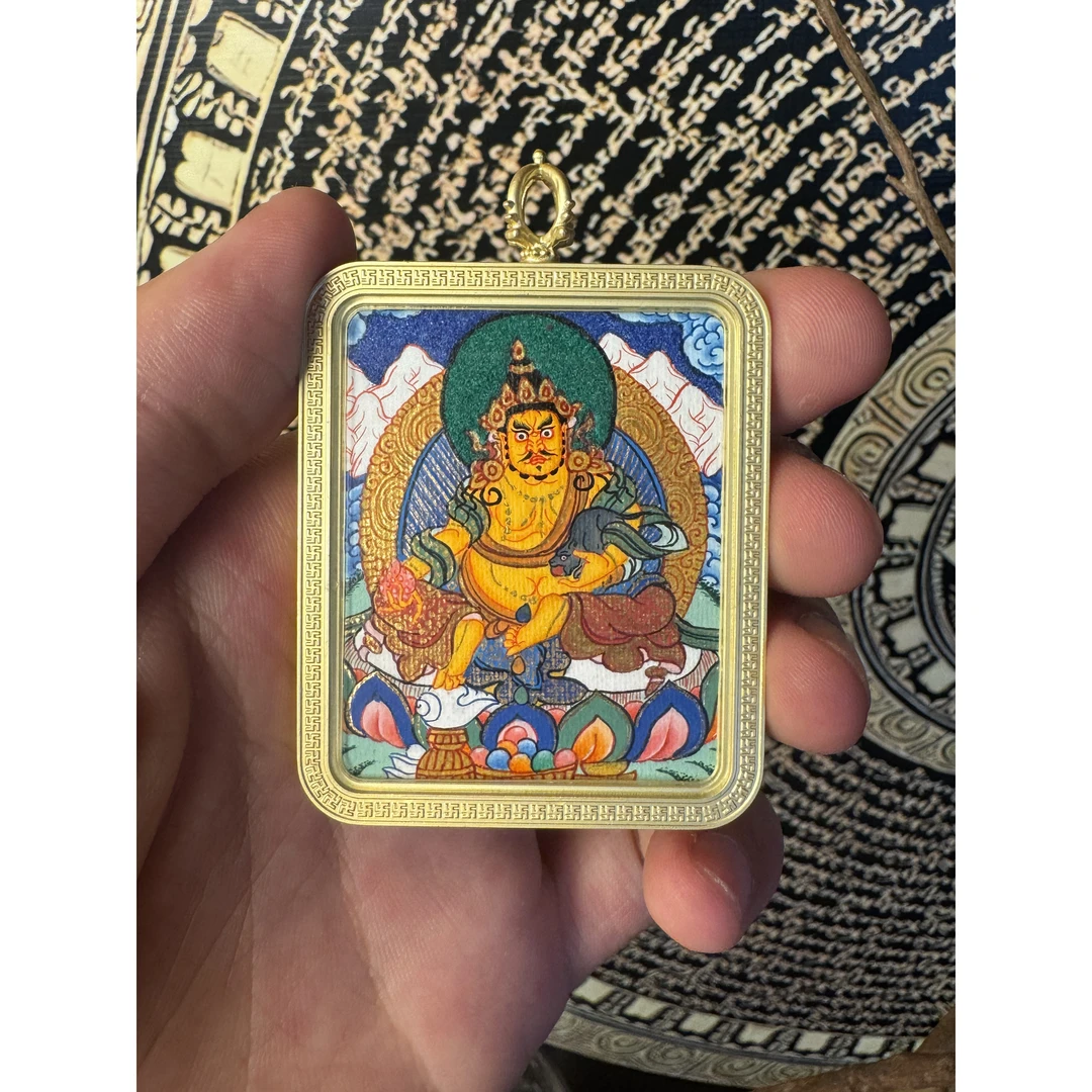 【守财】黄财神手绘唐卡藏卡大昭寺直发收藏级画师工