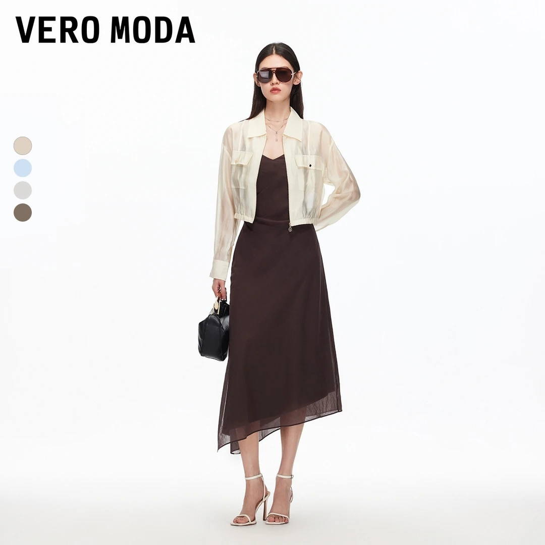 Vero Moda夹克2025秋季新款翻领时尚短款外套轻薄透气325317014