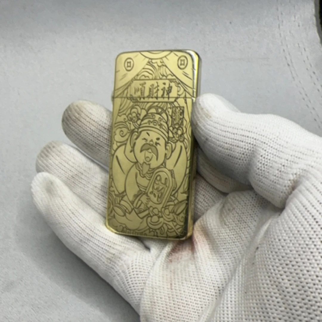 佐罗zc5超薄黄铜煤油打火机