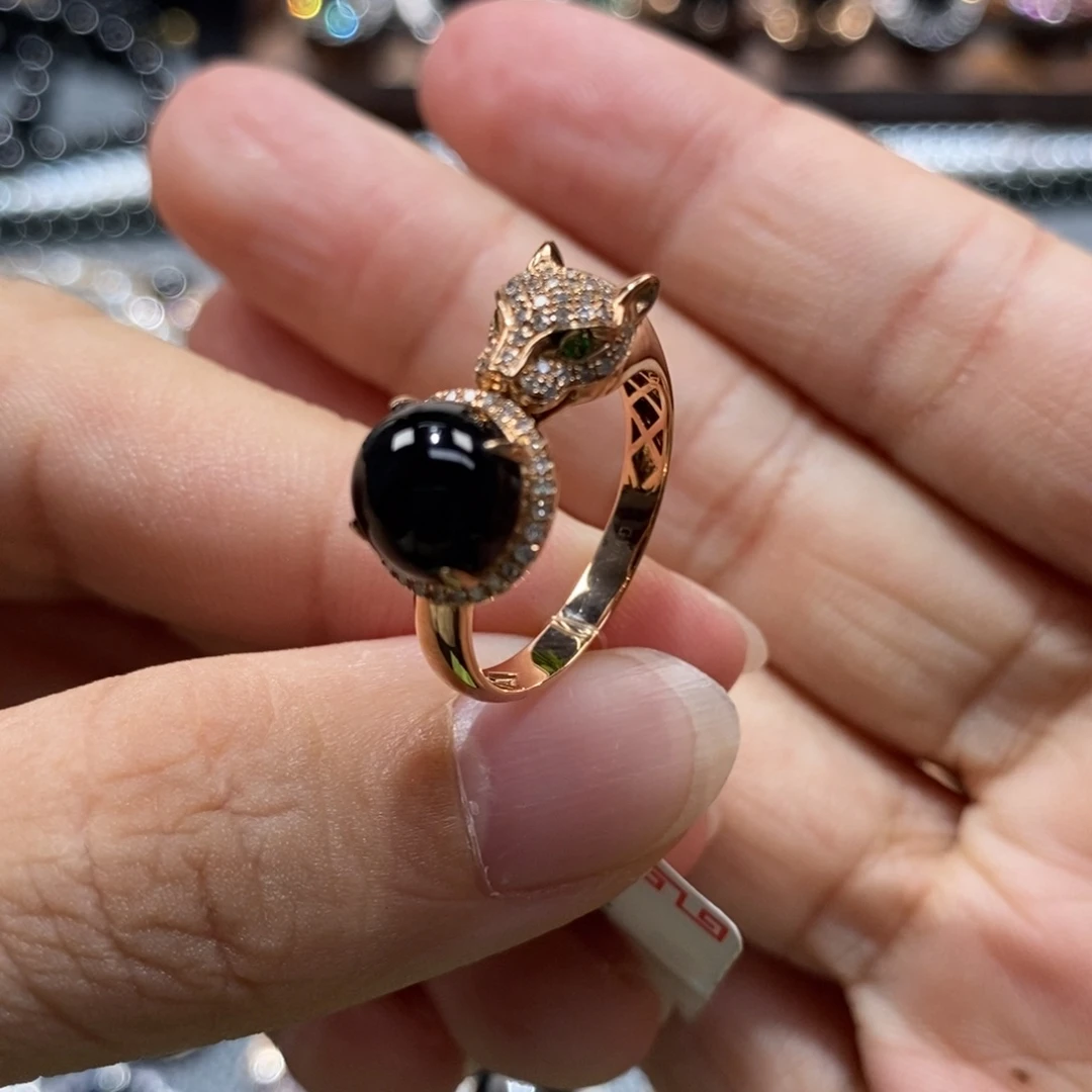 翡翠18K金镶嵌戒指