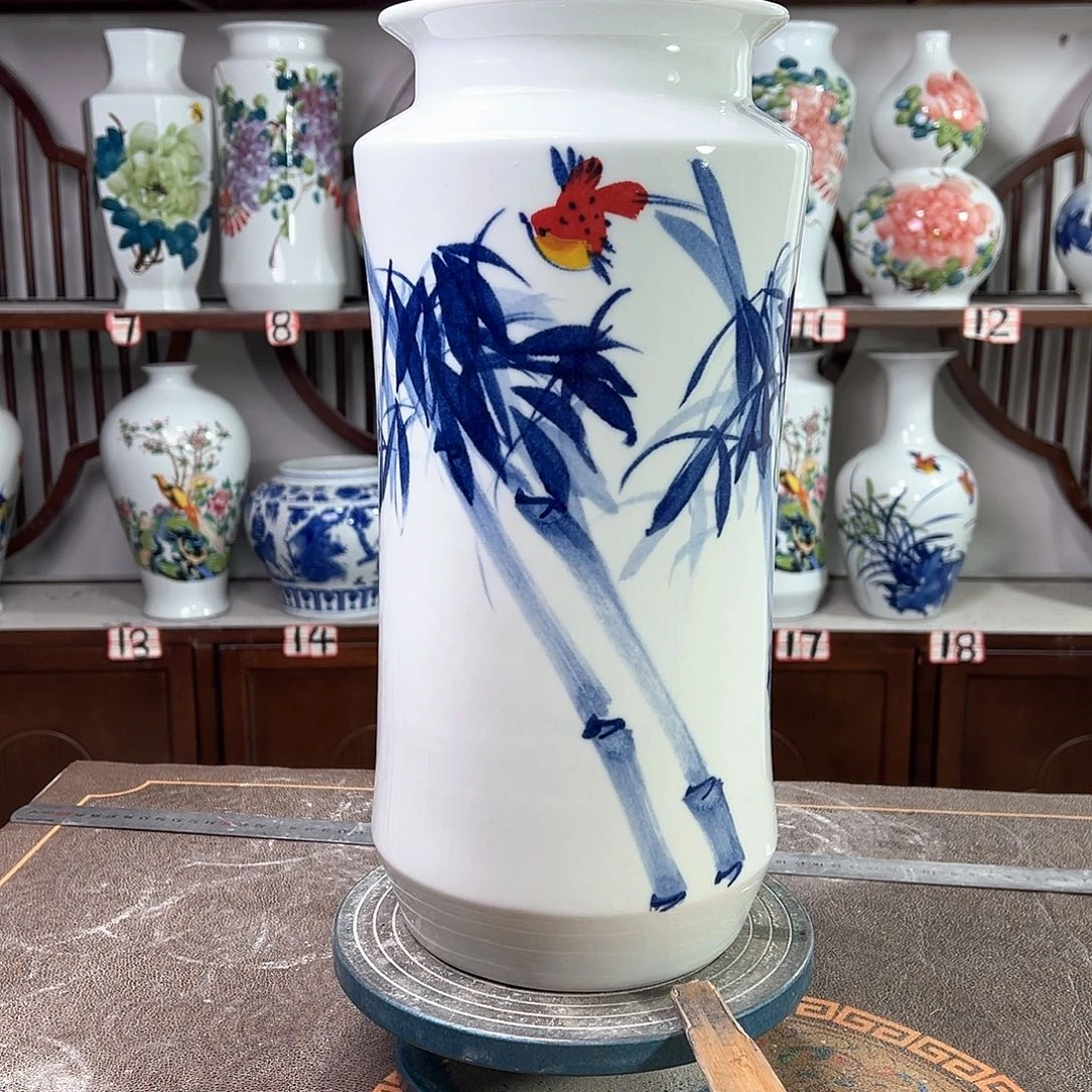 摆件景德镇陶瓷书竹