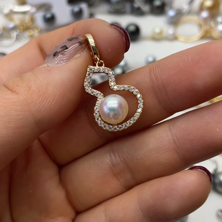 海水珍珠吊坠(不含链)银S925镶嵌