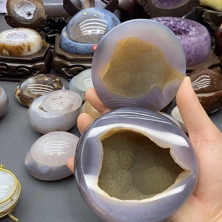未镶嵌紫晶摆件聚宝盆