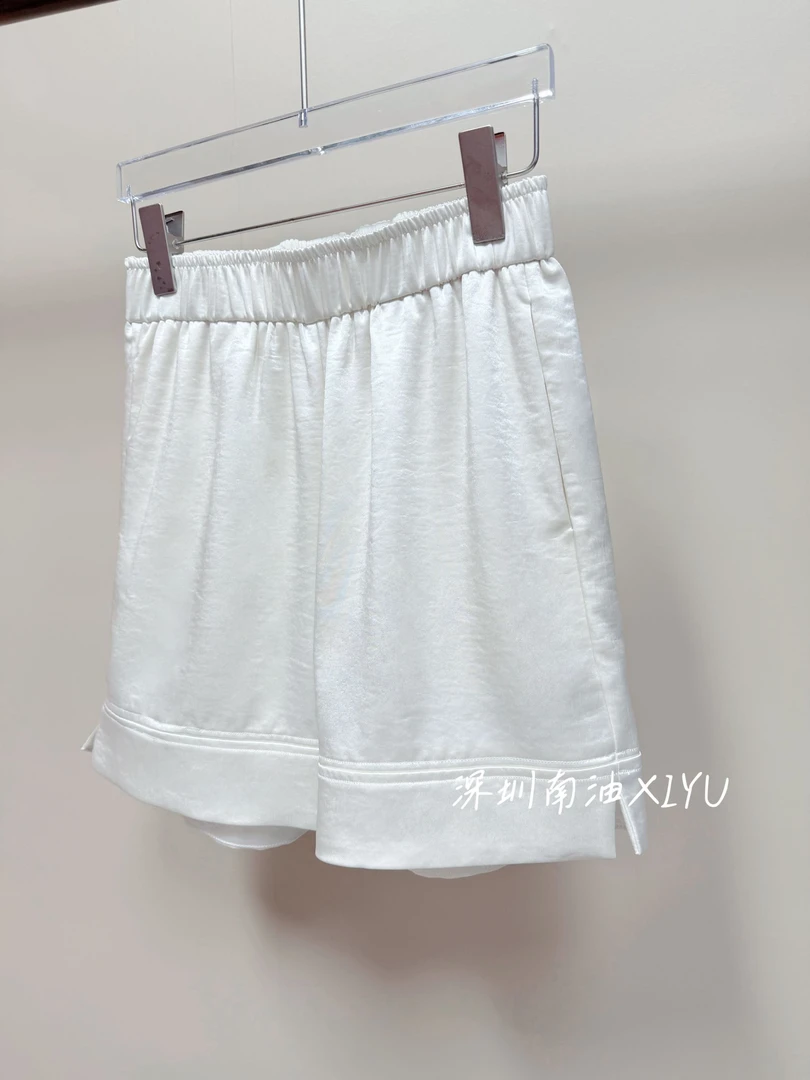 深圳南油（醋酸短裤）夏季少女风薄款低腰通勤短裤防走光