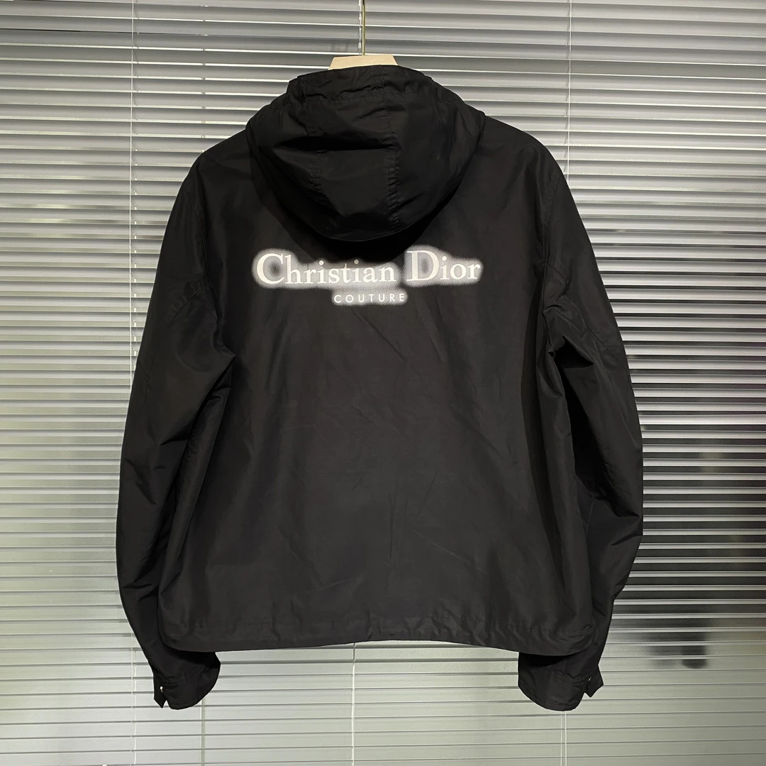 未使用 DIOR/迪奥 25新款 前后标语logo 刺绣满印 外套 50码 k434