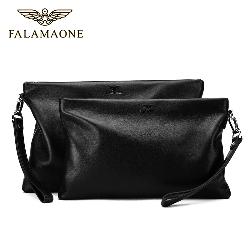 法莱阿玛尼真皮手拿包男士商务信封包时尚手机包轻薄手包手抓包