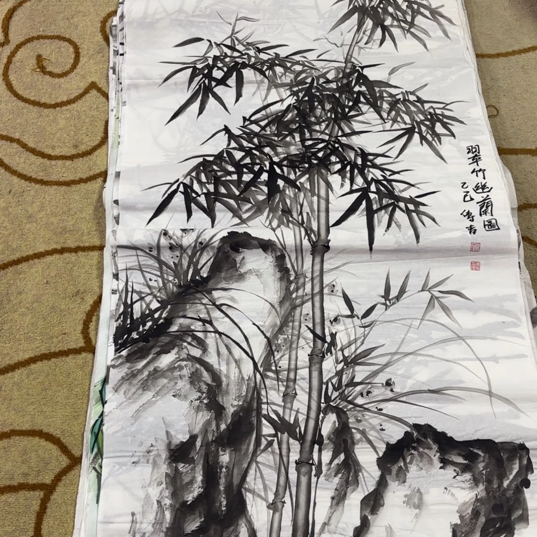 国画顾传吉四尺花鸟艺