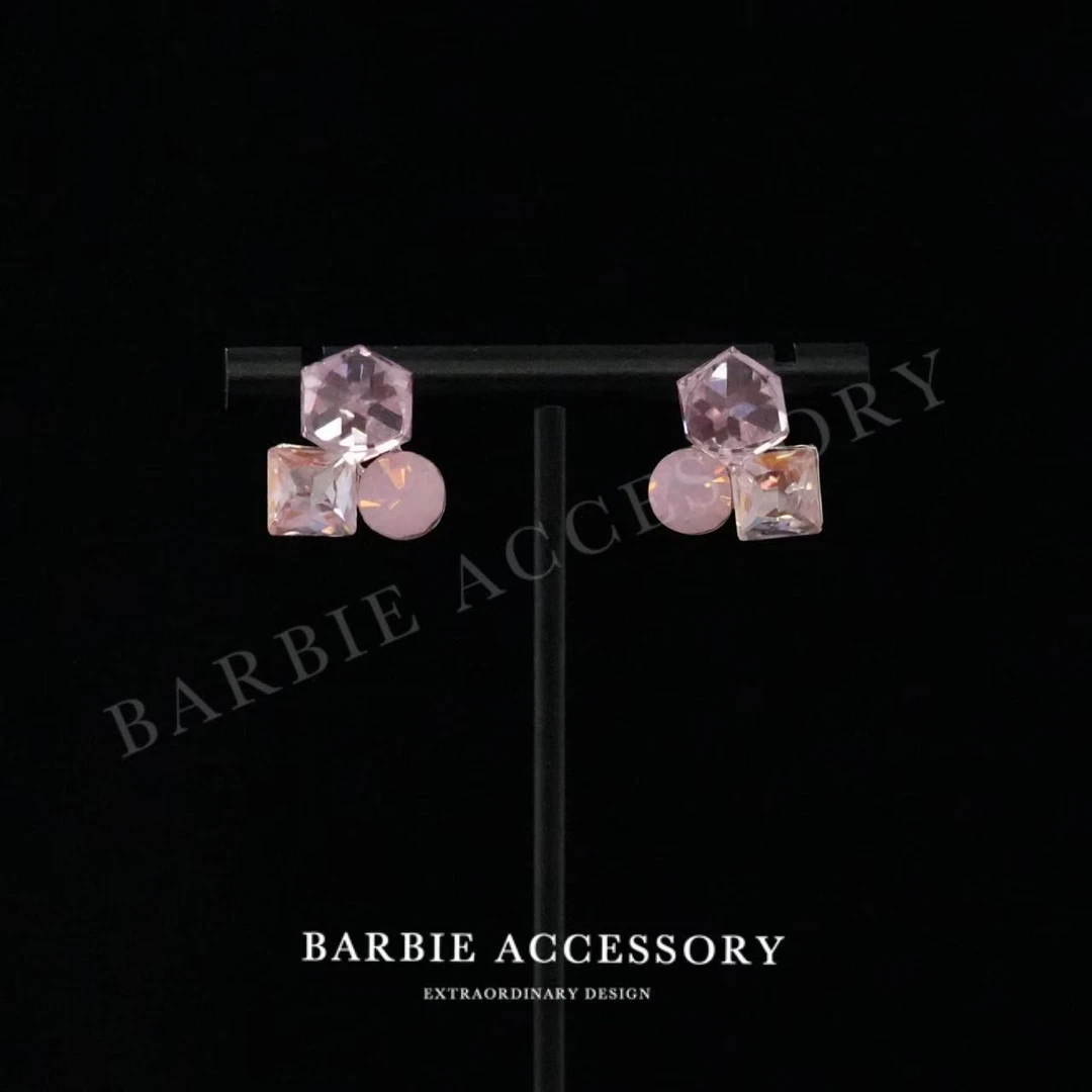 铜合金合成锆石耳饰 【星凌闪露】设计款高级感绝美耳环