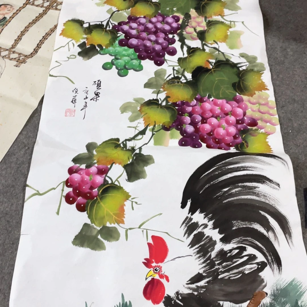 国画国画作者画心一张