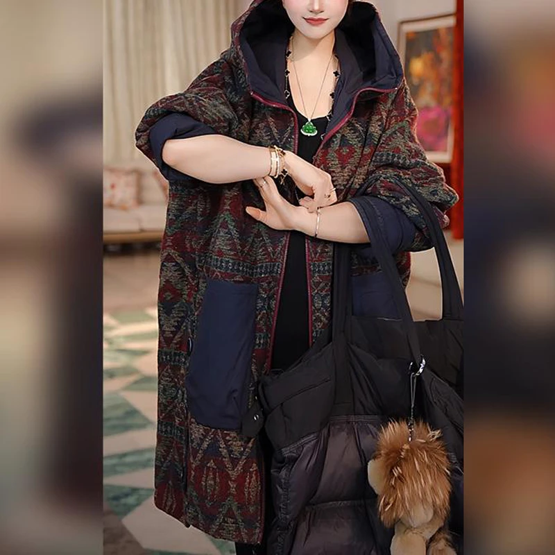 洋气设计感棉服外套女秋冬季新款时尚复古休闲气质连帽棉衣棉袄潮