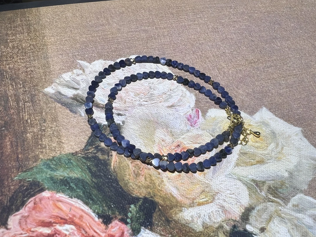 【贝贝优选】H73时尚百搭丝绒紫项链