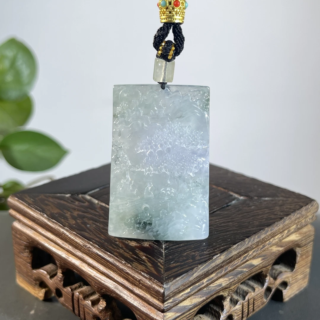 JGB06-81  天然缅甸A货翡翠  山水牌