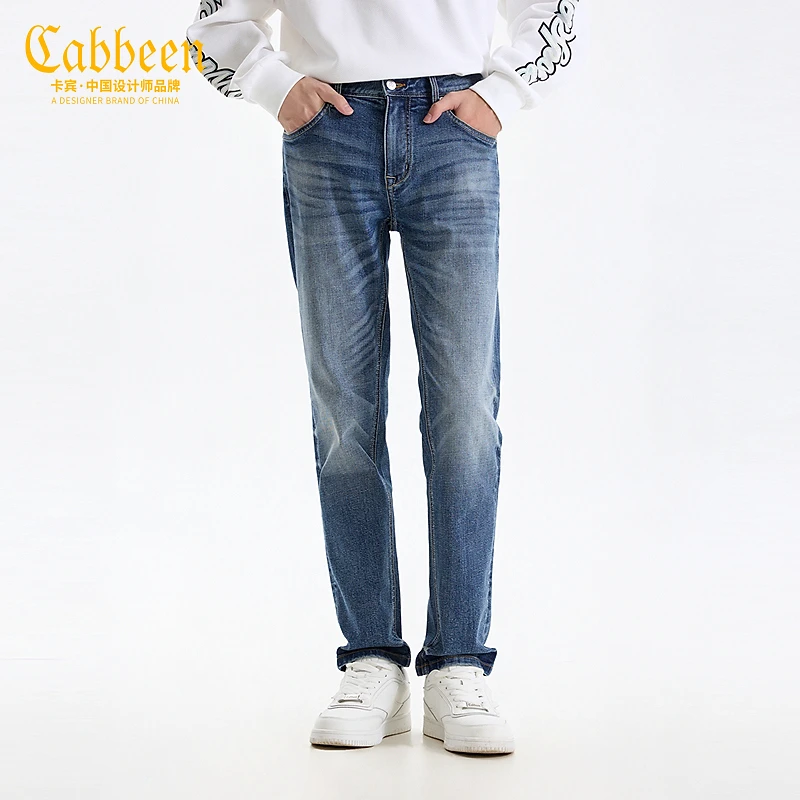 CABBEEN卡宾男装商场同款牛仔裤25春季修身裤时尚休闲3244116014