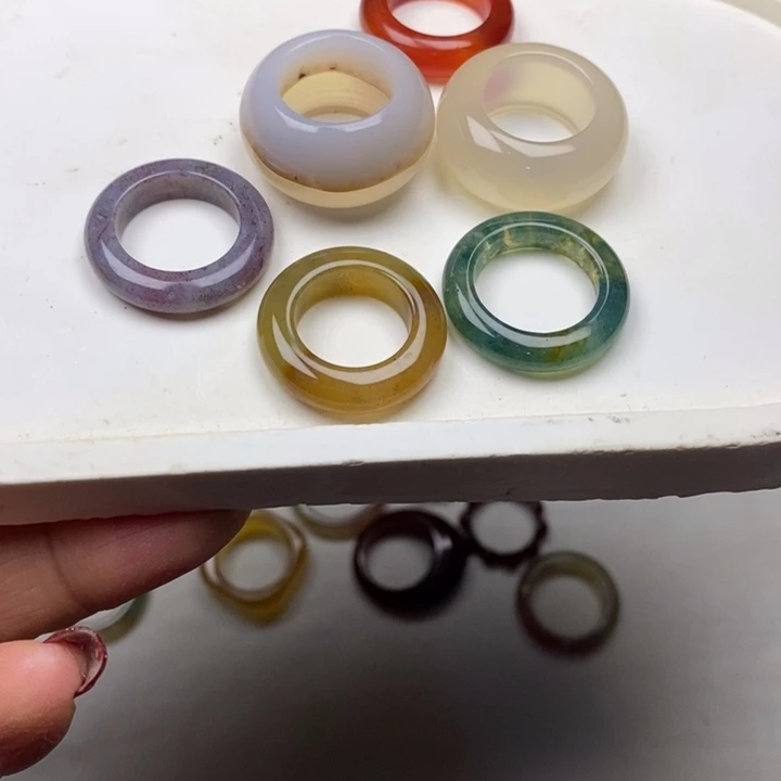 玛瑙/玉髓合金戒指不退不换