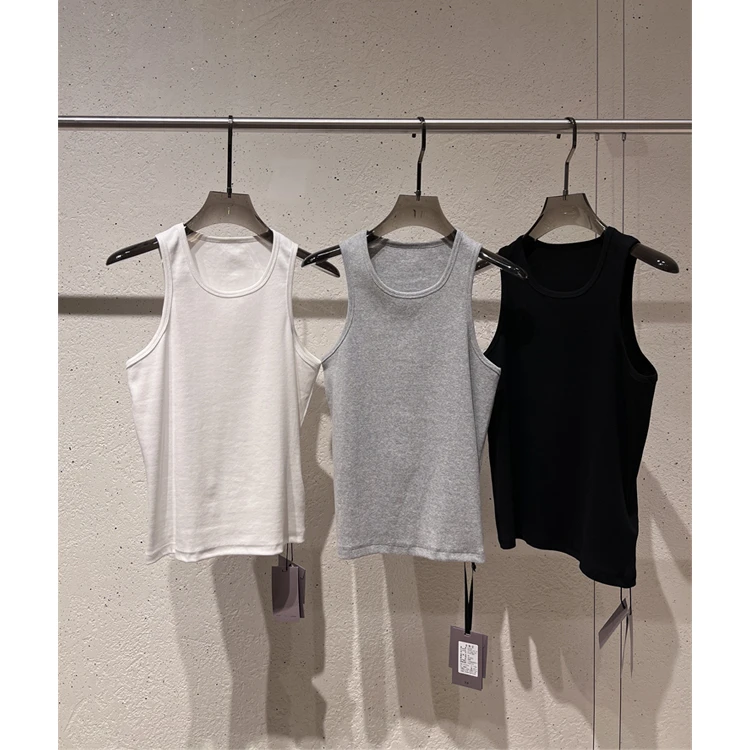 四季通用棉质罗纹背心弹力修身休闲健身运动硬汉打底男士202505