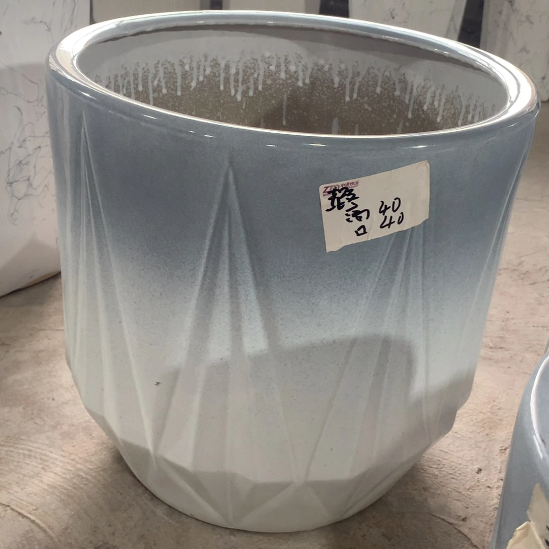 微瑕高温陶瓷花盆