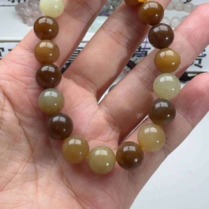和田玉手串未镶嵌自**炼