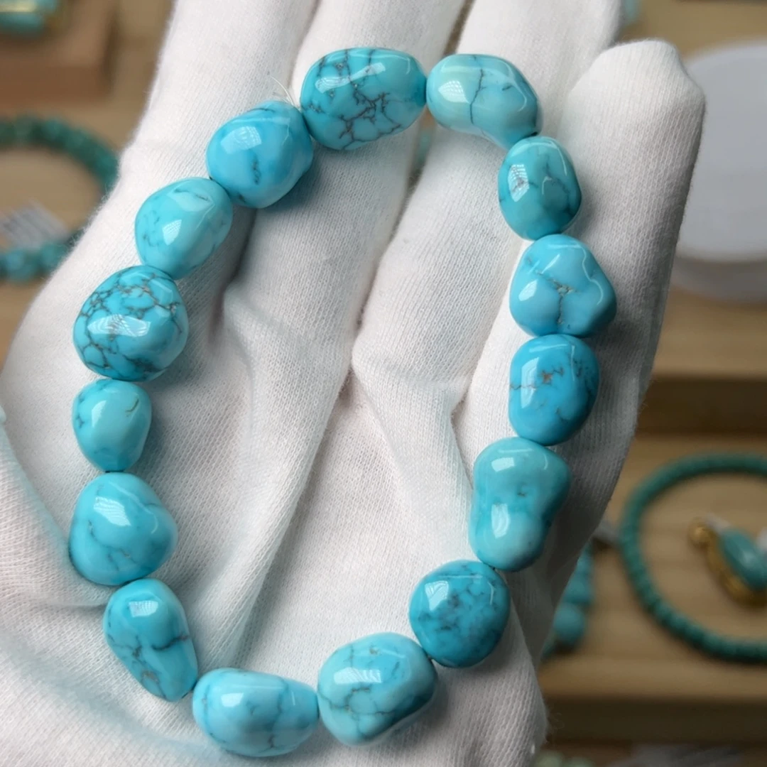 绿松石18K金镶嵌随型