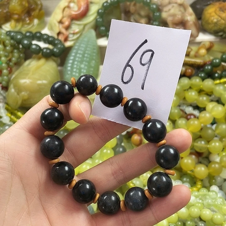 未镶嵌蛇纹石玉手链