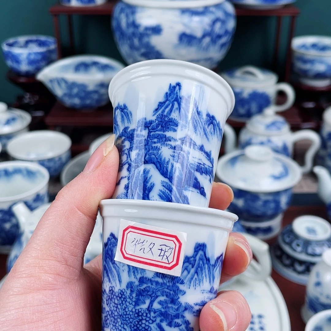 手工手绘青花、青花