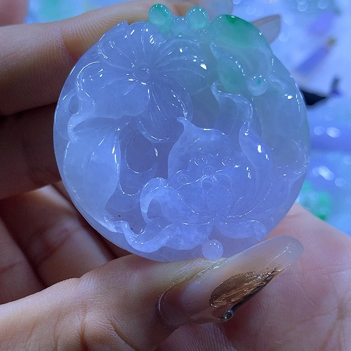 翡翠未镶嵌颈饰天然翡翠A货吊坠