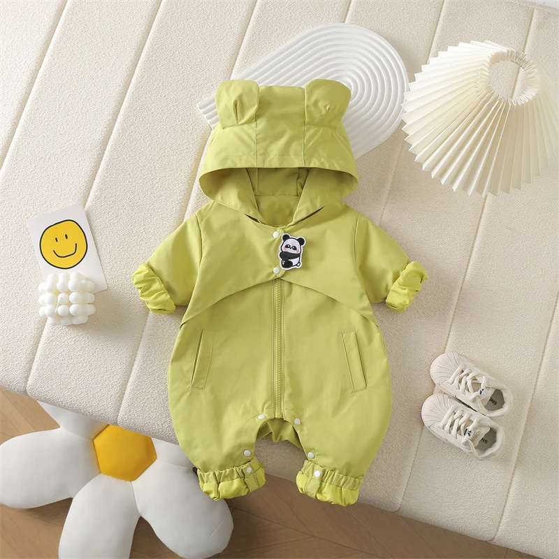新生婴儿儿衣服春秋外出服春季外套宝宝连体衣开春防风冲锋衣套装