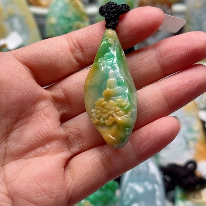 翡翠未镶嵌吊坠(不含链)挂件